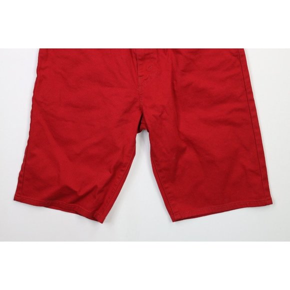 New Levis 569 Mens Size 30 Loose Fit Stretch Denim Jean Shorts Jorts Red - Picture 4 of 10